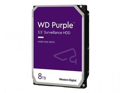 Western Digital Belső HDD 3.5" 8TB - WD85PURZ (5640rpm,256 MB puffer, SATA3 - Purple (biztonságtechnikai rögzítőkbe is))