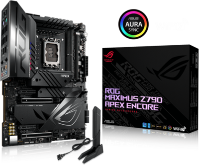 Asus Alaplap - Intel ROG MAXIMUS Z790 APEX ENCORE (Z790, ATX, 2xDDR5 8400+MHz, 4xSATA3, 5xM.2)