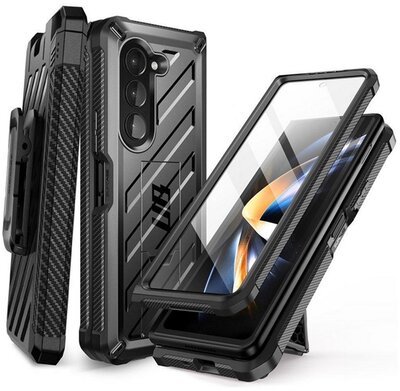 SUPCASE UNICORN BEETLE műanyag védő (erős ütésállóság, kitámasztó) FEKETE Samsung Galaxy Z Fold5 5G (SM-F946)