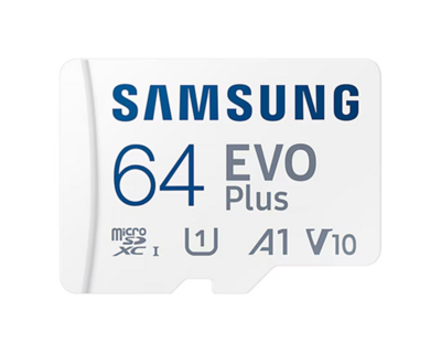 Samsung MicroSD kártya - 64GB MB-MC64SA/EU (EVO PLUS, microSDXC, UHS-I, R160, adapter, 64GB)