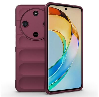 Szilikon telefonvédő (ütésállóság, kameravédő, 3D) BORDÓ Honor Magic6 Lite 5G