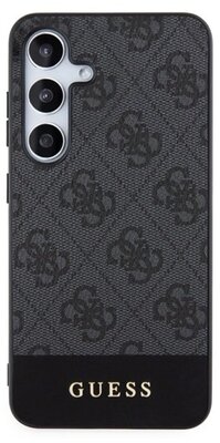 GUESS 4G STRIPE műanyag telefonvédő (textil hátlap) SZÜRKE Samsung Galaxy S24 (SM-S921)