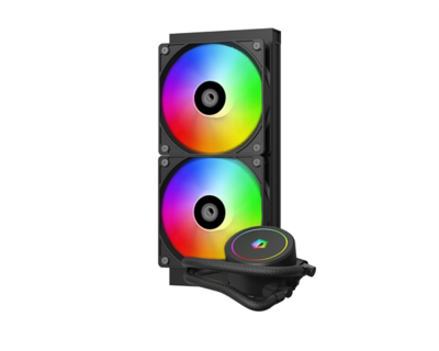 ID-Cooling CPU Water Cooler - FX240 ARGB (35,2dB; max. 129,39 m3/h; 2x12cm, A-RGB LED, fekete)