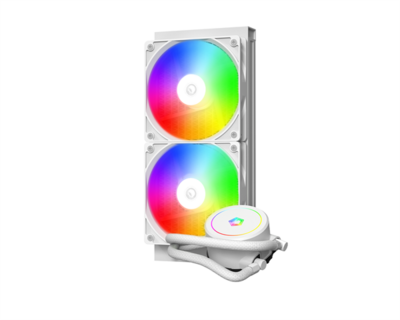 ID-Cooling CPU Water Cooler - FX240 ARGB WHITE (35,2dB; max. 129,39 m3/h; 2x12cm, A-RGB LED, fehér)