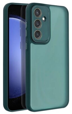 Szilikon telefonvédő (ütésállóság, akril hátlap, kameravédő) SÖTÉTZÖLD Samsung Galaxy A15 (SM-A155) Samsung Galaxy A15 5G (SM-A156)