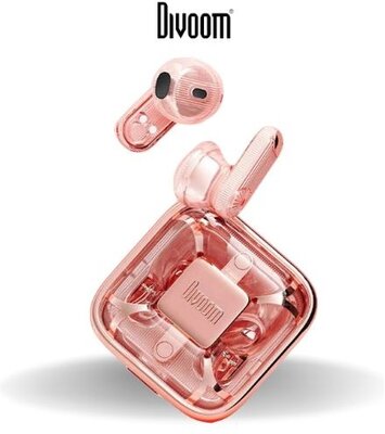 DIVOOM Fülhallgató, nőknek tervezve, vezeték nélküli, Bluetooth 5.3, rózsaszín
