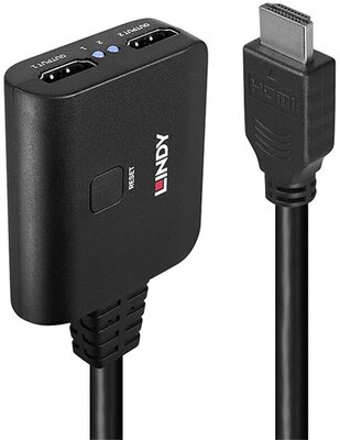 LINDY Splitter HDMI 4K@60Hz, 2 port