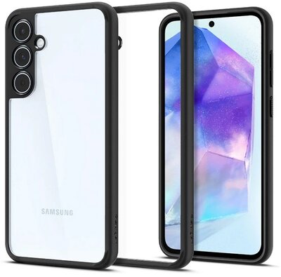 SPIGEN ULTRA HYBRID műanyag telefonvédő (ütésállóság, légpárnás keret) ÁTLÁTSZÓ/FEKETE Samsung Galaxy A55 5G (SM-A556)