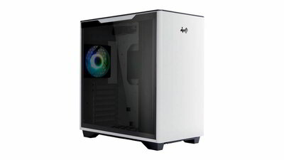 InWin A5 táp nélküli ablakos Mid Tower számítógépház fehér