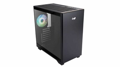 InWin A5 táp nélküli ablakos Mid Tower számítógépház fekete