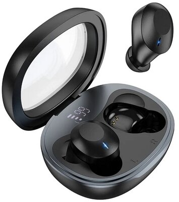 HOCO EQ3 bluetooth fülhallgató SZTEREO (v5.3, TWS, mikrofon + töltőtok) FEKETE