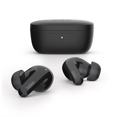 BELKIN SOUNDFORM FLOW bluetooth fülhallgató SZTEREO (v5.2, TWS, mikrofon, aktív zajszűrő, IPX5 + töltőtok) FEKETE