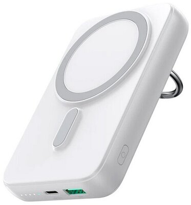 JOYROOM vésztöltő Type-C aljzat (10000mAh, 20W, wireless, PD gyorstöltő, MagSafe, kitámasztó) FEHÉR