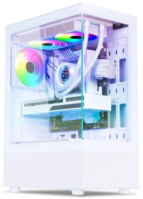 Spirit of Gamer Számítógépház - SPECTRA Arctic (fehér, ablakos, 3x12cm ventilátor, alsó táp, ATX, 1xUSB3.0, 2xUSB2.0)