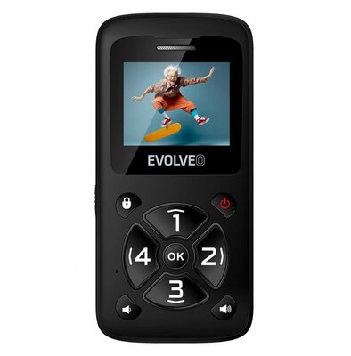 Evolveo EasyPhone ID 1,77" fekete mobiltelefon