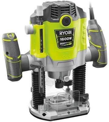 Ryobi 1600W felsőmaró, 5x penge tartozék, koffer - RRT1600-K