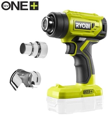 Ryobi 18V One Plus™ hőlégfúvó, tartozékkal, akkumulátor és töltő nélkül - R18HG-0