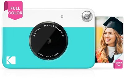 KODAK Printomatic instant fényképezőgép, Zink 2x3" papírméret, kék