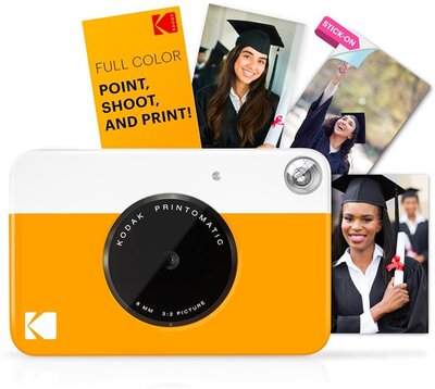 KODAK Printomatic instant fényképezőgép, Zink 2x3" papírméret, sárga