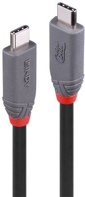 LINDY Kábel USB 4, C - C, 240W, 40Gbps, M/M 0,8m, fekete