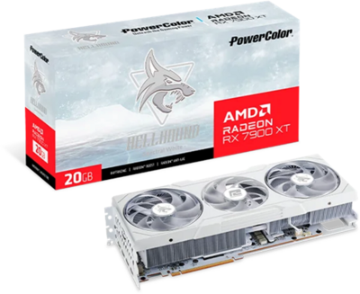 PowerColor AMD RX 7900 XT Hellhound 20GB GDDR6 - RX7900XT 20G-L/OC/WHITE