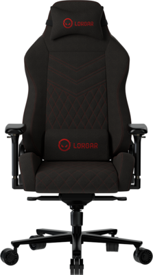 LORGAR Ace 422, Gaming chair, Anti-stain durable fabric, 1.8 mm metal frame, multiblock mechanism, 4D armrests, 5 Star aluminium base, Class-4 gas lift, 75mm PU casters, Black + red