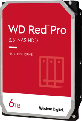 HDD Desktop WD Red Pro (3.5", 6TB, 256MB, 7200 RPM, SATA 6 Gb/s)