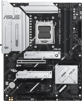 Asus Alaplap - AMD PRIME X870-P WIFI AM5 (X870, ATX, 4xDDR5 8000+MHz, 2xSATA3, 4x M.2, HDMI+USB4)