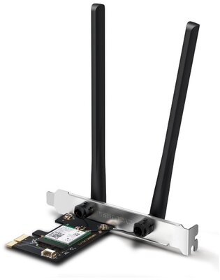 Mercusys Hálózati adapter WiFi AXE3000 - MA80XE (PCIe; 2402Mbps 5GHz + 574Mpbs 2,4GHz; BT5.2; WPA3)