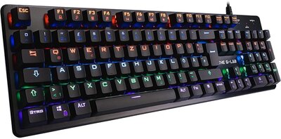 The G-Lab Gamer Billentyűzet - KEYZ-CARBON-V3/INT (RGB LED, Mechanikus, Blue switch, USB, fekete, angol)