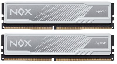 Apacer Memória Desktop - 16GB KIT DDR4 NOX (2x8GB, 3200MHz, CL16, 1.35V, hűtőbordás, fehér)