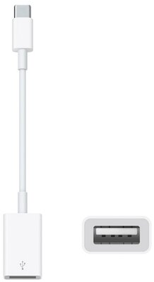 APPLE adapter kábel (USB aljzat - Type-C, 12cm, MJ1M2ZM/A utód) FEHÉR