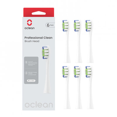 Oclean Professional clean fogkefe fej (6db) fehér