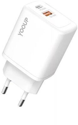 Yooup NC56-D HÁLÓZATI TÖLTŐ PD 20W DUPLA USB-A USB-C