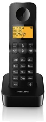 Philips D2601B/53 DECT TELEFON fekete 550mAh