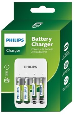 Philips SCB4013NB/00 ELEM TÖLTŐ AA/AAA 2db AAA 700mAh és 2db AA 1300mAh