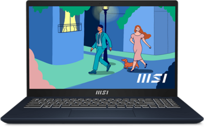 MSI Business NB Modern 15 B7M-455, 15.6" FHD, Ryzen 5 7430U, 16GB, 512GB M.2, INT, NOOS, Fekete