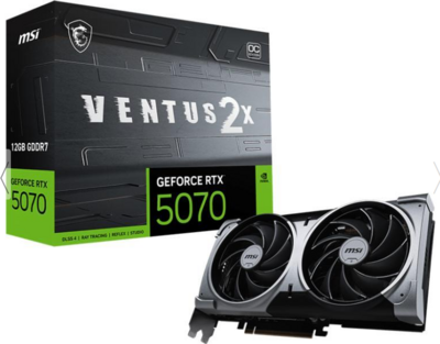 MSI GeForce RTX 5070 Ventus 2X OC 12GB GDDR7 192-bit grafikus kártya