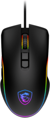 MSI ACCY FORGE GM300 Optical GAMING Wired Mouse, 7200dpi, Black
