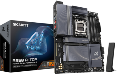 GIGABYTE Alaplap AM5 B850 AI TOP AMD B850, ATX