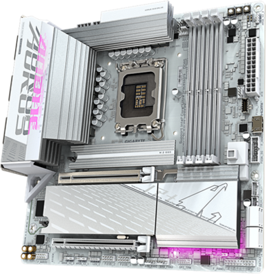 GIGABYTE Alaplap S1851 B860M AORUS ELITE WIFI6E ICE INTEL B860, mATX