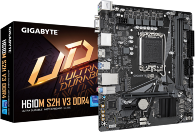 Gigabyte Alaplap - Intel H610M S2H V3 DDR4 s1700 (H610, 2xDDR4 3200MHz, 1xGBE LAN, 4xSATA3, M.2, 8xUSB2.0, 4xUSB3.1)