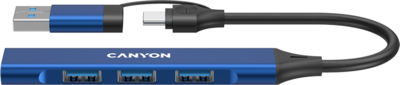 Canyon CNS-TDS02BL canyon hub ds-02 4in1 usb-a/c blue