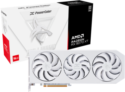 PowerColor RX9070XT 16G-L/OC/WHITE powercolor amd rx 9070 xt hellhound spectral white 16gb gddr6 - rx9070xt 16g-l/oc/white