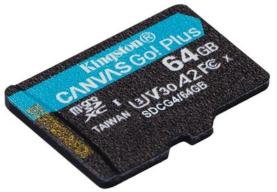 Kingston SDCG4/64GBSP kingston memóriakártya microsdxc 64gb canvas go plus gen4 200r a2 u3 v30 adapter nélkül