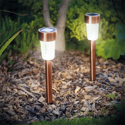 Garden of Eden 11702C led-es szolár lámpa fém, rozéarany 19 cm