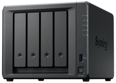 Synology DP340 synology activeprotect dp340, 4 fiókos, 16gb ram, 4x8 tb 3.5" hdd (raid 5), 2x400g ssd (raid1)