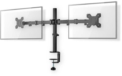 Nedis MMDOS110BK nedis mmdos110bk 15"-32" asztali 2 monitor tartóállvány, maximum 8 kg, forgatható dönthető, acél, fekete
