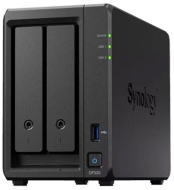 Synology DP320 synology activeprotect dp320, 2 fiókos, 8gb ram, 2 x 8 tb 3.5" hdd (raid 1)