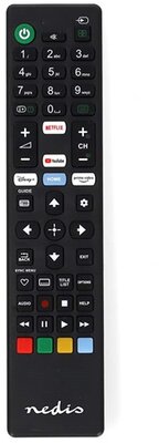 Nedis TVRC45SOBK nedis csere távirányító ,sony ,fix ,1 eszköz ,amazon prime , disney+ , netflix , youtube gombok ,infravörös ,fekete